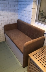 диван на балкон с хранением и мягким сиденьем